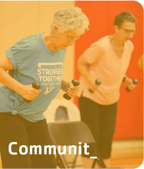 Community — older adults exercising together at the Y.